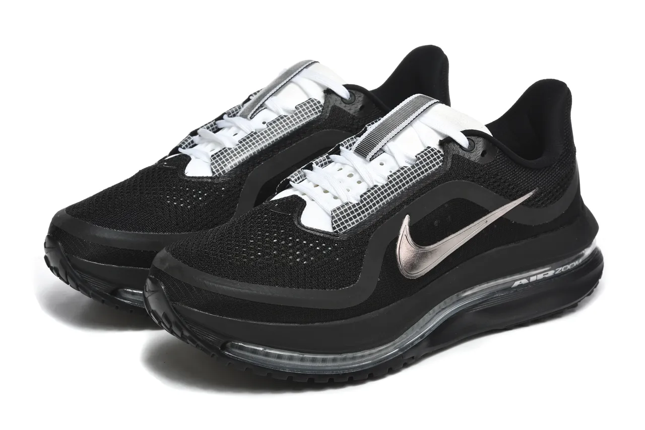 Nike Chaussures de course Noir Blanc Longueur Complète Visible Air Zoom Unit Mesh Upper 4