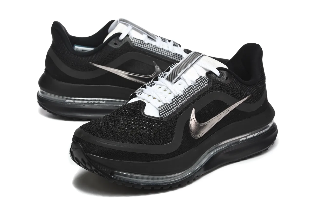 Nike Chaussures de course Noir Blanc Longueur Complète Visible Air Zoom Unit Mesh Upper 5