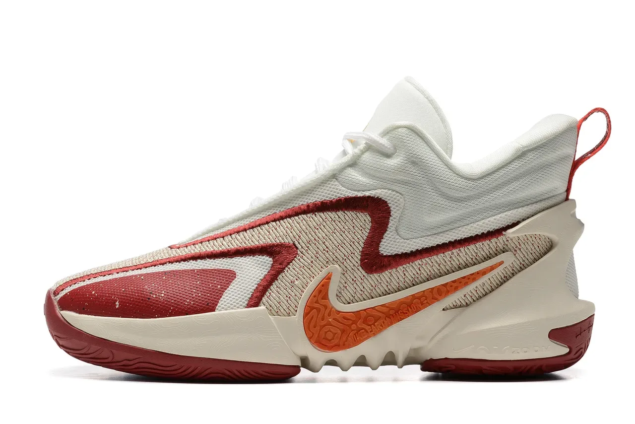Nike Chaussures de Basketball en Bleu et Orange avec Upper en Knit et Mesh Midsole Sculptée Ondulée 2