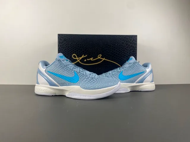 Nike Bleu Blanc Haut Texturé Pebble Upper Chaussures de Basketball 14