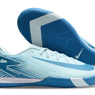 Nike أحذية رياضية أزرق أبيض منخفض بجزء علوي من شبكة تركيبية