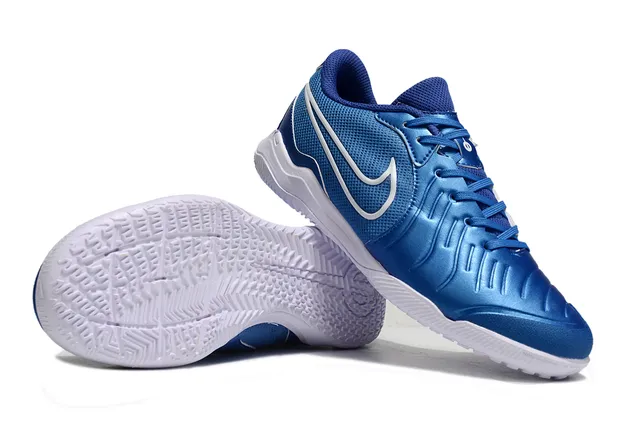 Nike Blue White Metallic Synthetic Forefoot Mesh Quarter Panel Sneakers 3