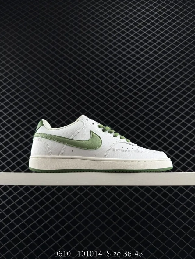 Nike Court Vision Low White and Sage Green Lifestyle Sneakers 7