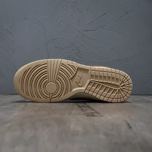 Nike Dunk Low Beige Dourado Toe Perfurado Tênis Lifestyle 5