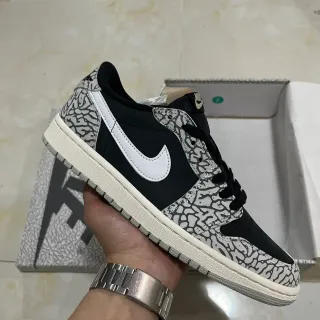 Nike Dunk Low طباعة الفيل Black White حذاء أسلوب حياة