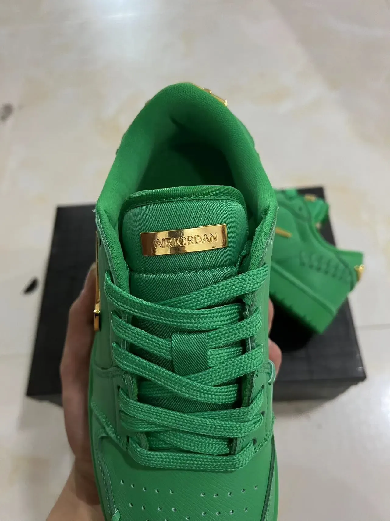Nike Dunk Low Green Gold Metallic Lifestyle Sneakers 4