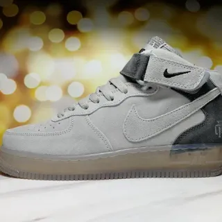 Nike رمادي أسود عالي الارتفاع سويد أعلى أسلوب الحياة حذاء رياضي