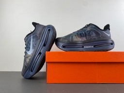 Nike Gray Blue Midsole Iridescent Printed Overlay Chunky Sneakers 14