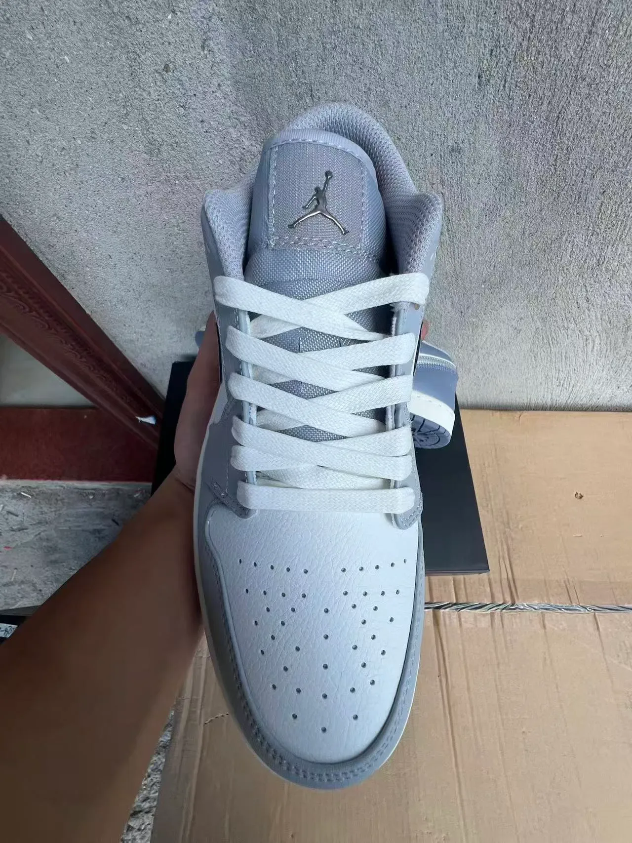 Nike Chaussures Gris et Blanc Low-Top Cupsole 3