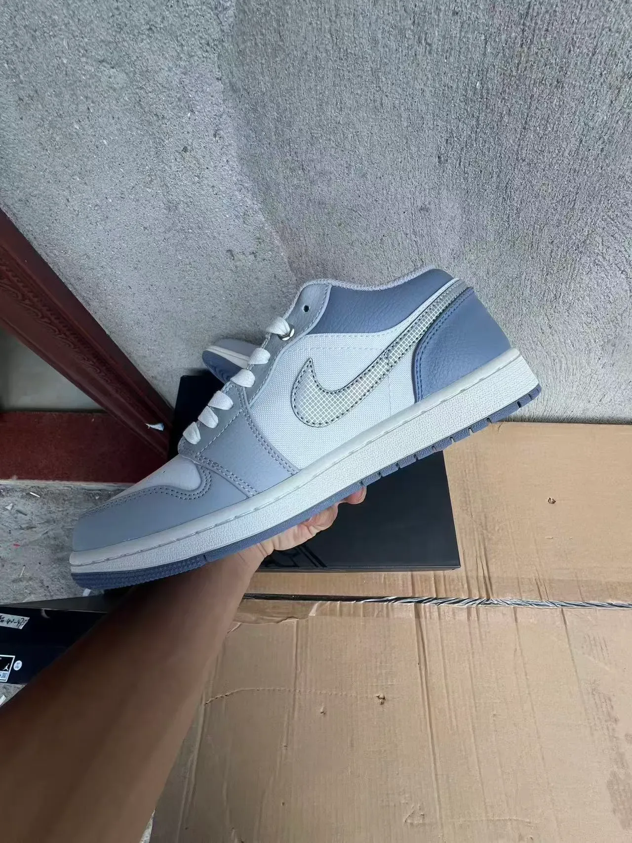 Nike Chaussures Gris et Blanc Low-Top Cupsole 5