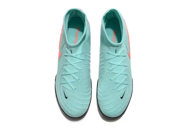 Nike Verde Naranja Upper de Punto Cuello Ajuste Calcetín Turf Zapatos Fútbol 2