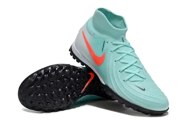 Nike Verde Naranja Upper de Punto Cuello Ajuste Calcetín Turf Zapatos Fútbol 3