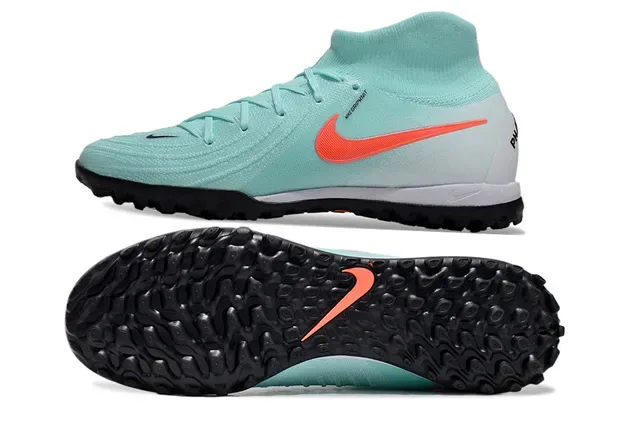 Nike Verde Naranja Upper de Punto Cuello Ajuste Calcetín Turf Zapatos Fútbol 5