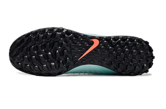 Nike Verde Naranja Upper de Punto Cuello Ajuste Calcetín Turf Zapatos Fútbol 6