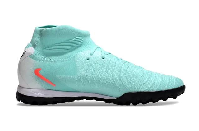 Nike Verde Naranja Upper de Punto Cuello Ajuste Calcetín Turf Zapatos Fútbol 7