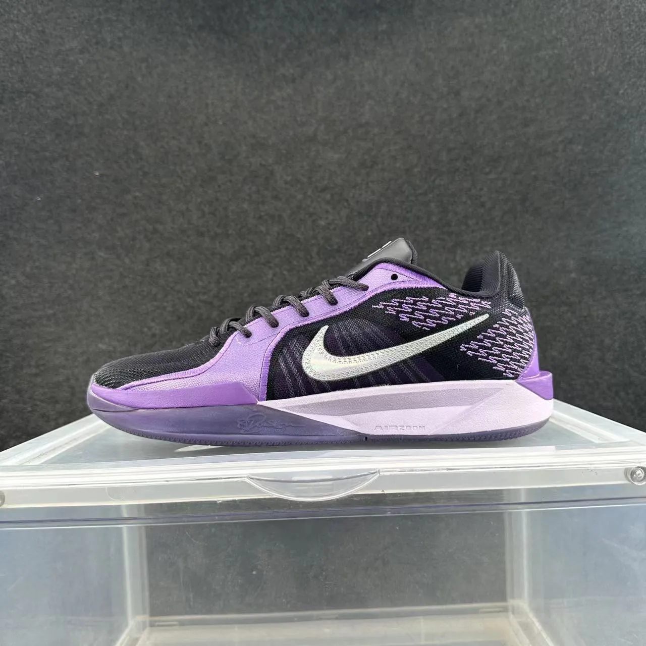 Nike Kobe Protro Chaussures de basket violet noir tricot lacets asymétriques 2