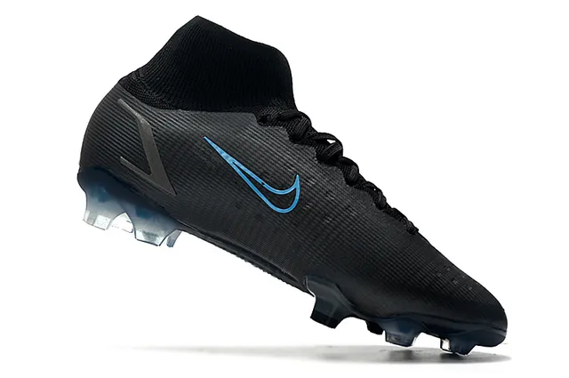 Nike Mercurial কালো এবং নীল Firm-Ground ফুটবল জুতো 3