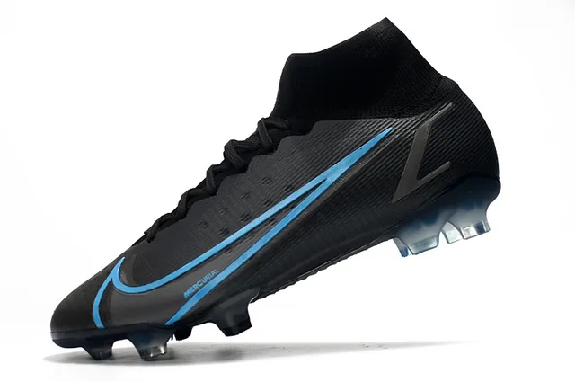 Nike Mercurial কালো এবং নীল Firm-Ground ফুটবল জুতো 4