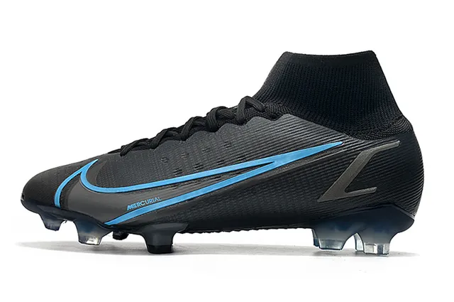 Nike Mercurial কালো এবং নীল Firm-Ground ফুটবল জুতো 5