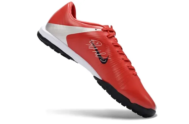 Nike Mercurial Red White Low-Cut Synthetic Upper Turf Soccer Shoes 2