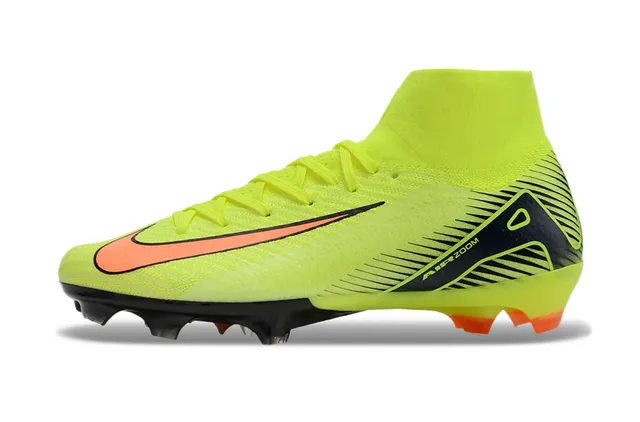 Nike Mercurial Superfly Neon Yellow Black Orange Firm-Ground फुटबॉल जूते 2