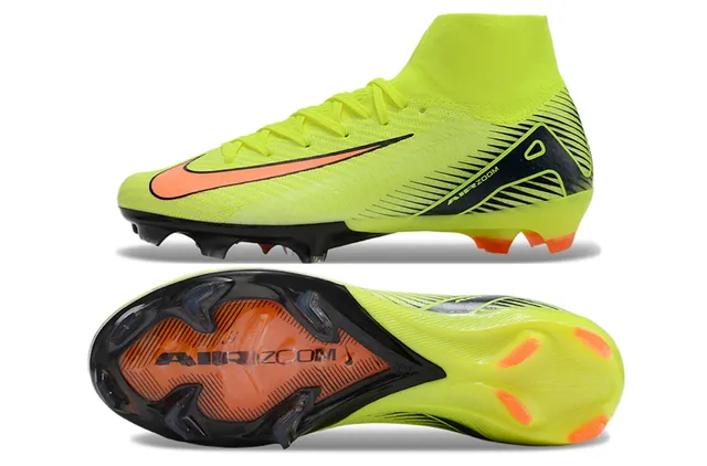 Nike Mercurial Superfly Neon Yellow Black Orange Firm-Ground फुटबॉल जूते 3