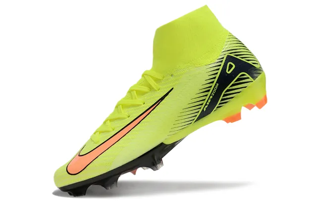 Nike Mercurial Superfly Neon Yellow Black Orange Firm-Ground फुटबॉल जूते 5