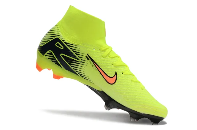Nike Mercurial Superfly Neon Yellow Black Orange Firm-Ground फुटबॉल जूते 6