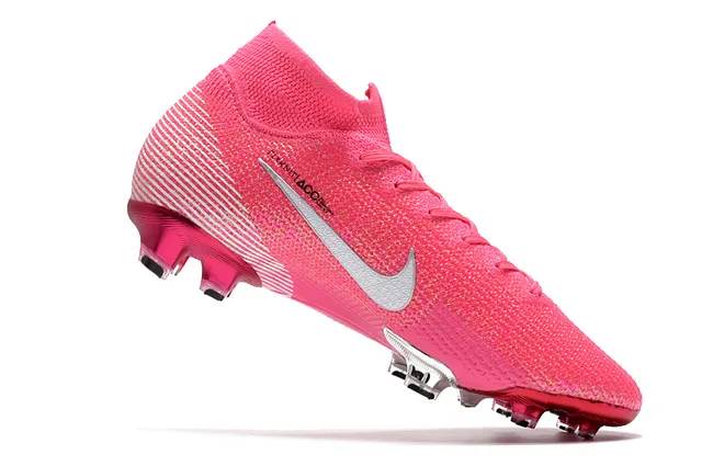 Nike Mercurial Superfly গোলাপি সাদা রূপালী ফার্ম-গ্রাউন্ড সকার জুতো 3