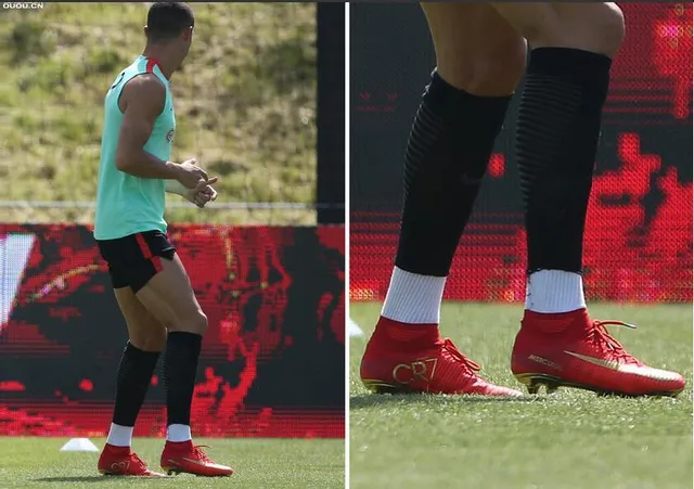 Nike Mercurial Superfly Vermelho e Dourado Campo firme Sapatos de futebol 11