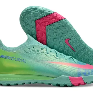 Nike Mercurial Turf 虹彩绿粉 Turf 足球鞋