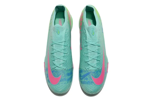 Nike Mercurial Turf Iridescent Green Pink Turf Soccer Shoes 2