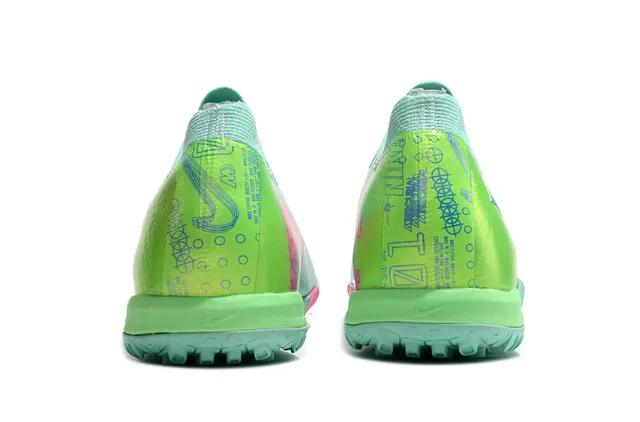 Nike Mercurial Turf Iridescent Green Pink Turf Soccer Shoes 4