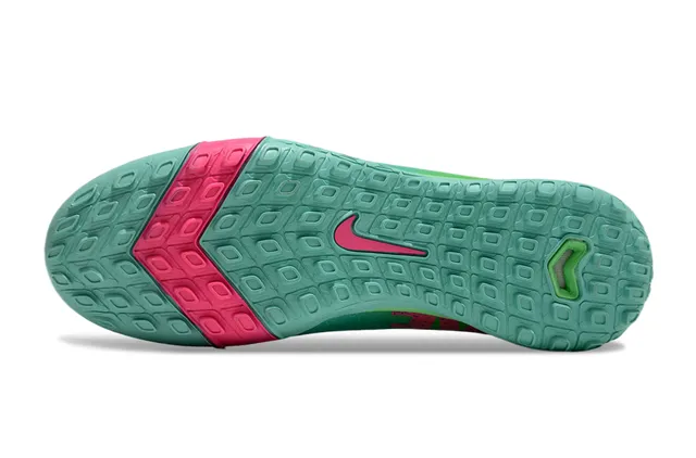 Nike Mercurial Turf Iridescent Green Pink Turf Soccer Shoes 6