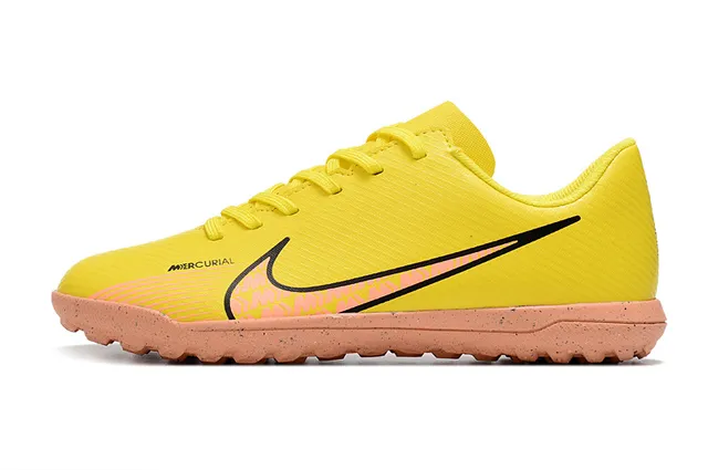 Nike Mercurial Turf Yellow Black Neon Pink Turf Soccer Shoes 10