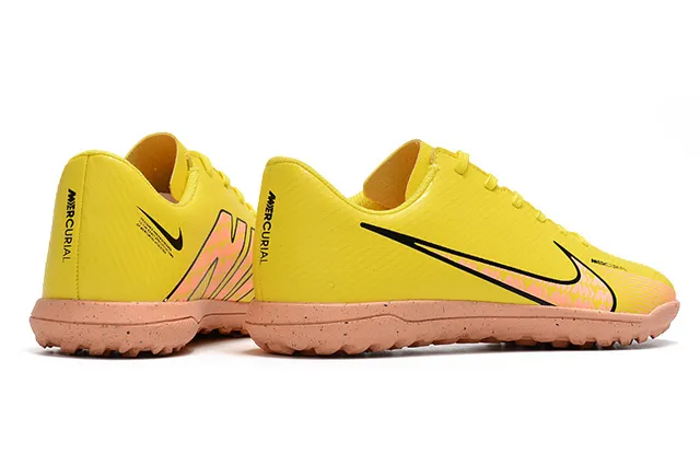 Nike Mercurial Turf Yellow Black Neon Pink Turf Soccer Shoes 12