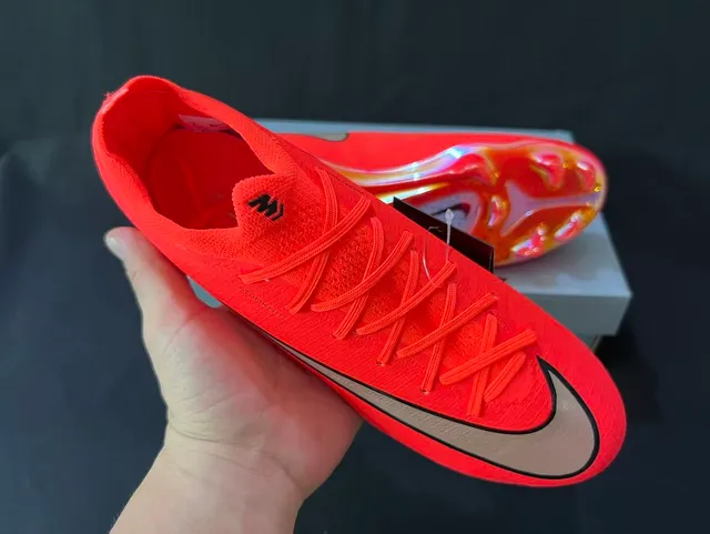 Nike Mercurial Vapor Atomknit Zapatos de fútbol Rojo Iridiscente Firm-Ground 5