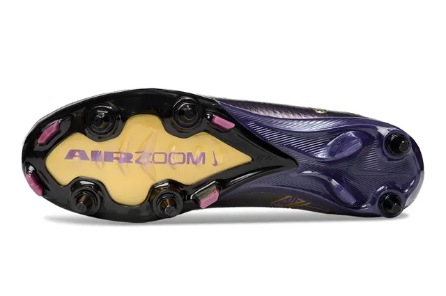 Nike Mercurial Vapor Purple Gold 高切针织鞋面 金属虹彩涂层 硬地足球鞋 6