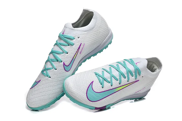 Nike Mercurial Vapor 白蓝 低帮 袜式领口 纹理针织鞋面 草地足球鞋 2