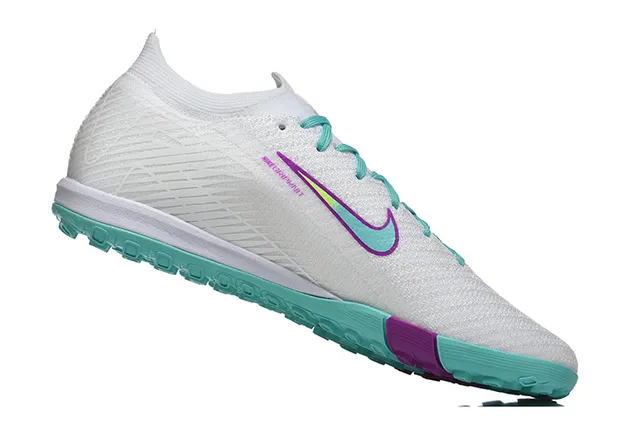 Nike Mercurial Vapor 白蓝 低帮 袜式领口 纹理针织鞋面 草地足球鞋 3