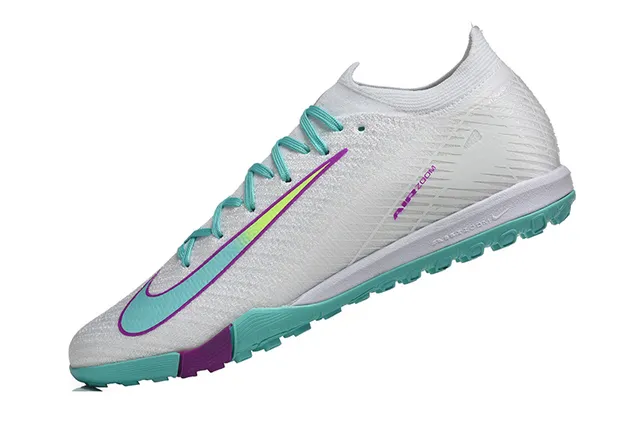 Nike Mercurial Vapor 白蓝 低帮 袜式领口 纹理针织鞋面 草地足球鞋 4