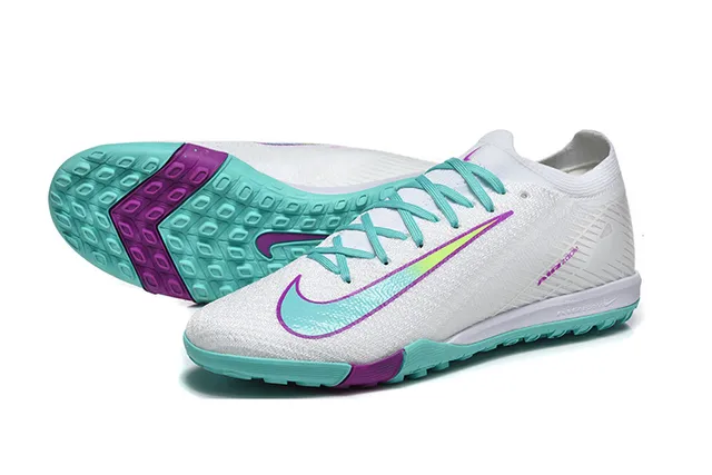 Nike Mercurial Vapor 白蓝 低帮 袜式领口 纹理针织鞋面 草地足球鞋 6