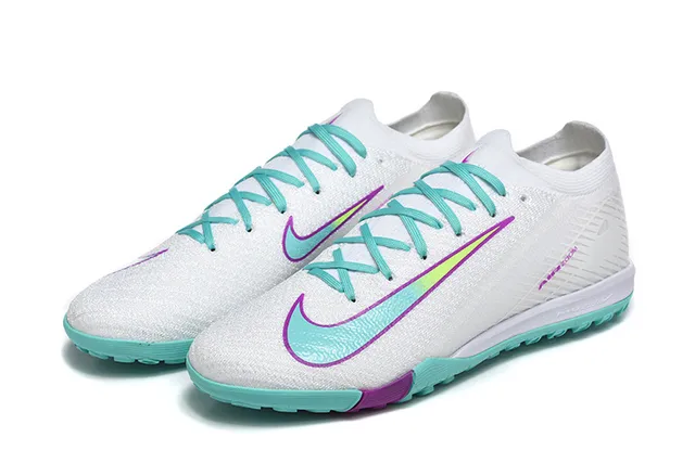 Nike Mercurial Vapor 白蓝 低帮 袜式领口 纹理针织鞋面 草地足球鞋 8