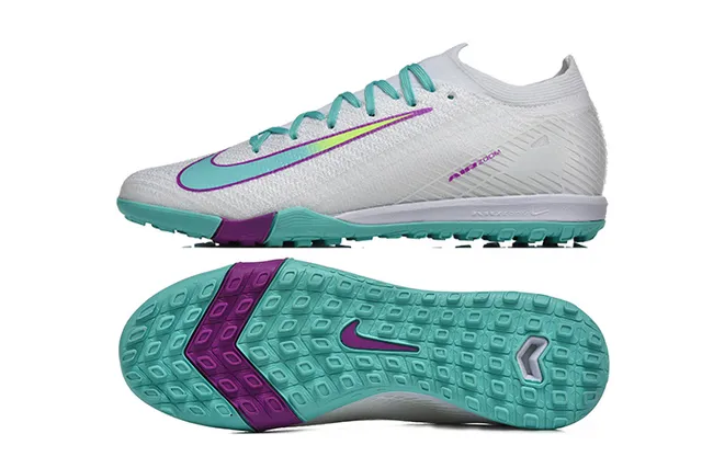 Nike Mercurial Vapor 白蓝 低帮 袜式领口 纹理针织鞋面 草地足球鞋 9