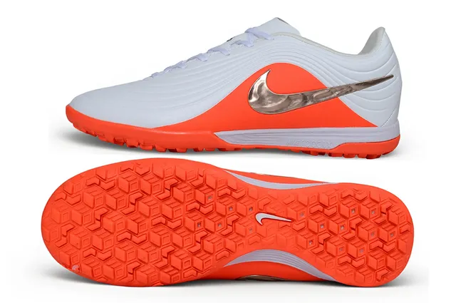 Nike Mercurial Vapor White Orange Low-Profile Wave-Textured Upper Turf Soccer Shoes 7