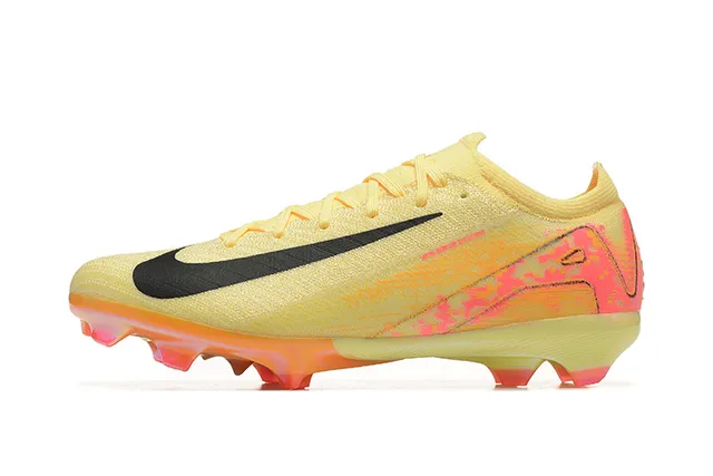 Nike Mercurial Vapor Chaussures de football Jaune Rose Upper en maille Lacets asymétriques Firm-Ground 10