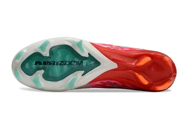 Nike Mercurial White Red Sock-Fit Collar Pixelated Graphic Overlay Firm-Ground Soccer Shoes 6