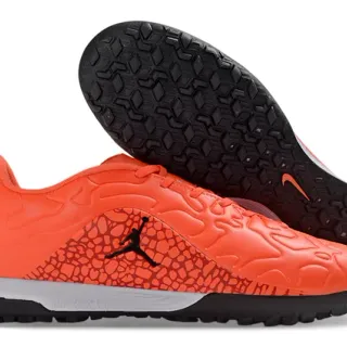 Nike Orange Black Sculpted Synthetic Upper Textured Overlay Pattern Turf Soccer Shoes