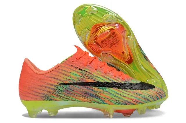 Nike Orange Multicolor Flyweave Upper Translucent Sole Firm-Ground Soccer Shoes 1