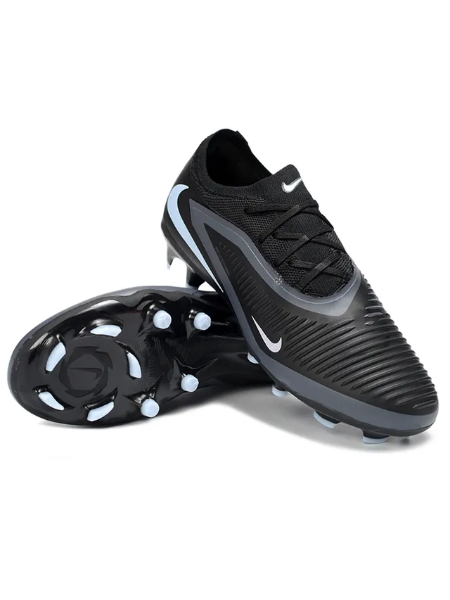 Nike Phantom GT Noir et Bleu Clair Chaussures de football pour terrain ferme 4